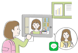 公式アプリ・LINEでのコミュニケーションイメージ